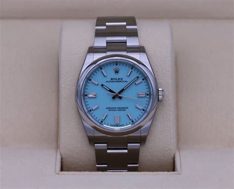 rolex 36mm tiffany oyster|rolex tiffany blue 36mm price.